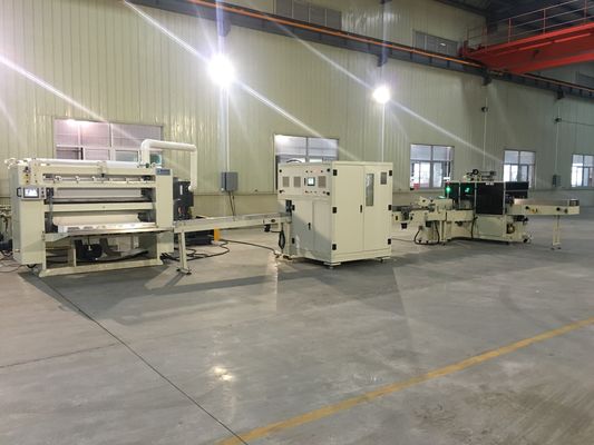 Qualität  Soft Tissue Paper Production Line Steel To Steel V Folded Facial Tissue Folder Fabrik