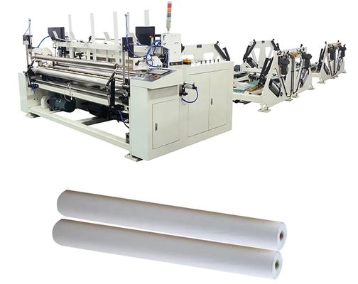Toiletten- / Küchentücher-Kleim-Laminationseinheit Berührungsbildschirm-Wiederwickelmaschine