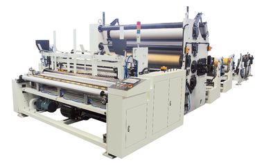 faltende Maschine des Gewebe-15KW, große Toiletten-Rollenkleber-Laminierungs-System-Geschirrtuch-Rückspulenmaschine