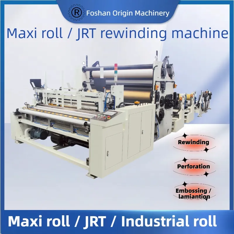 Toilettenrolle Küchentücher Maxi-Rolle Mehrfachrolle-Gewebe-Produktionslinie Maschine Umwicklung Schneiden Verpacken 0